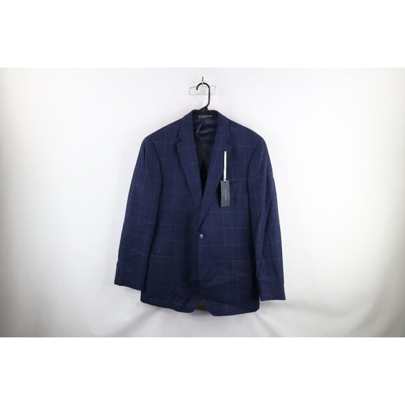 Deadstock Vintage Tommy Hilfiger Mens 44R Linen Blend Suit Coat Blazer Jacket